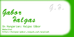 gabor halgas business card