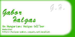 gabor halgas business card